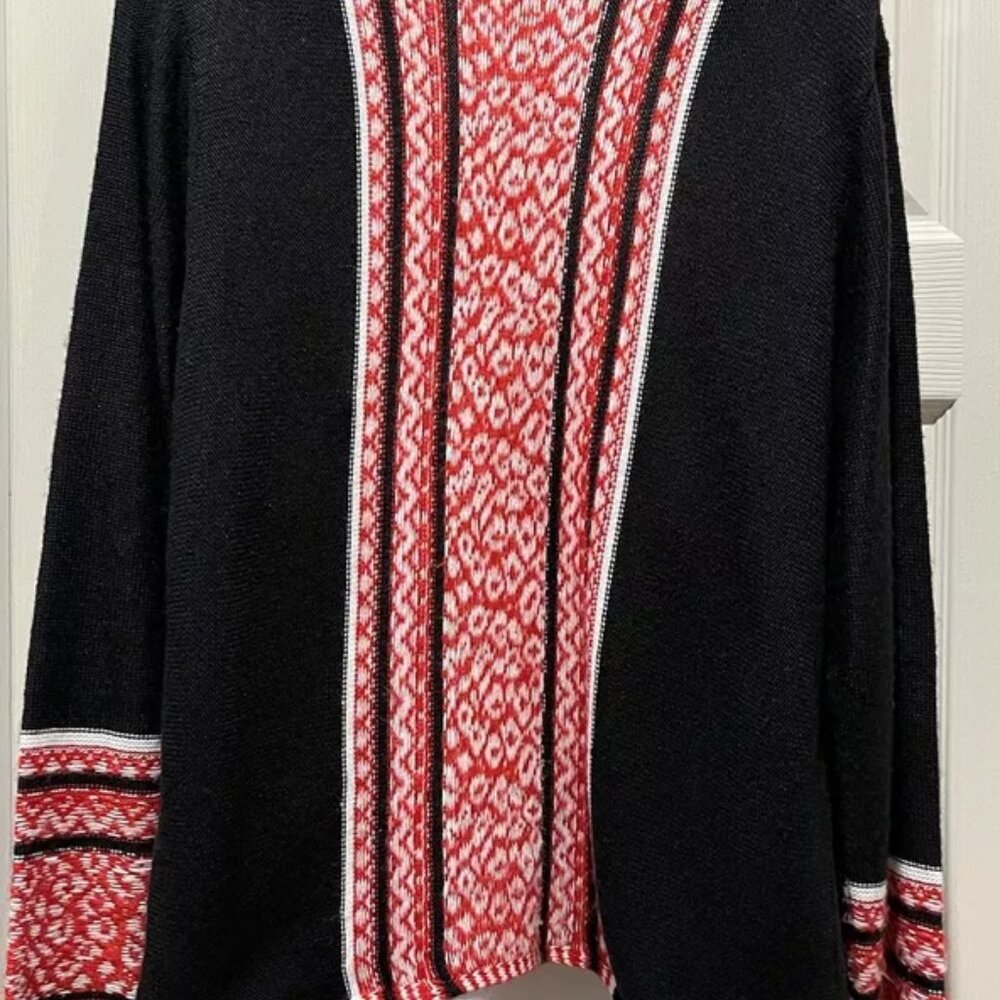 Womens Ruby Rd Red And Black Colored Open Cardiga… - image 2